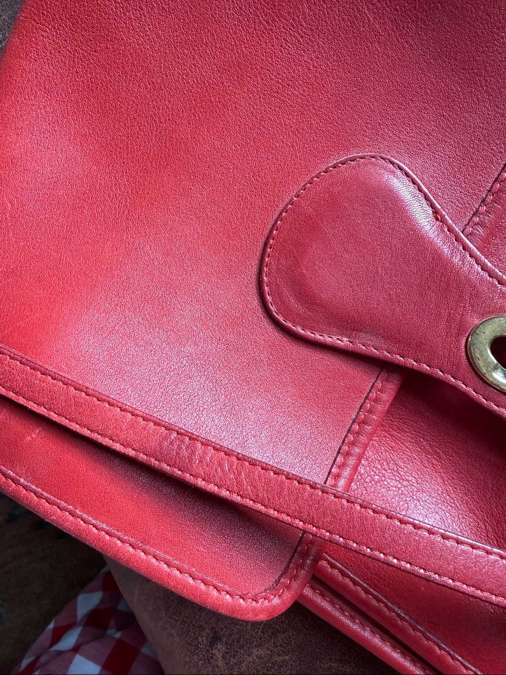 Vintage Red Coach Station bag 5130 - Picture 10 of 12